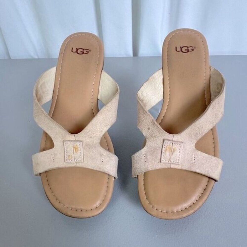 UGG WOMENS SANDALS TAN SIZE 6 - Picture 9 of 9